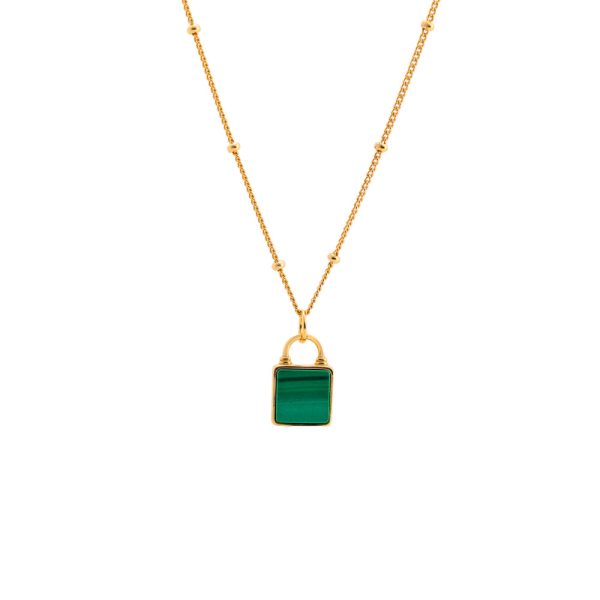 15_c838c84e-2a07-4948-8926-1e4a0a2f6dfa.jpg Malachite Lock Pendant Necklace