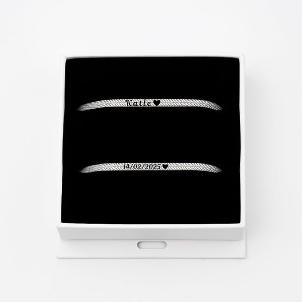 Engraved Rope Bracelet Set