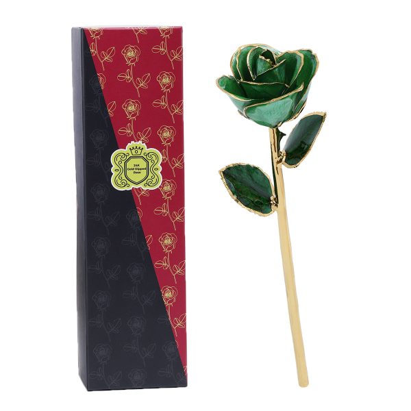 Green.jpg 24k Gold Dipped Rose