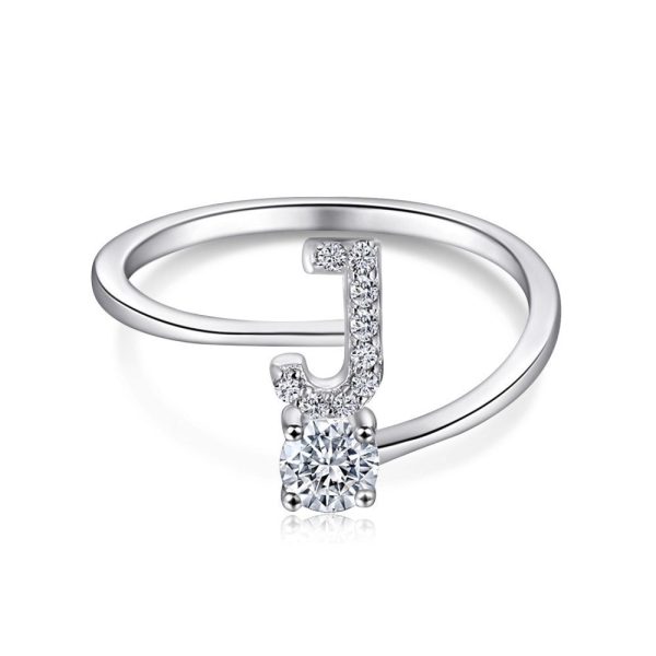 J.jpg Initial Sterling Silver Ring