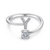 Y.jpg Initial Sterling Silver Ring