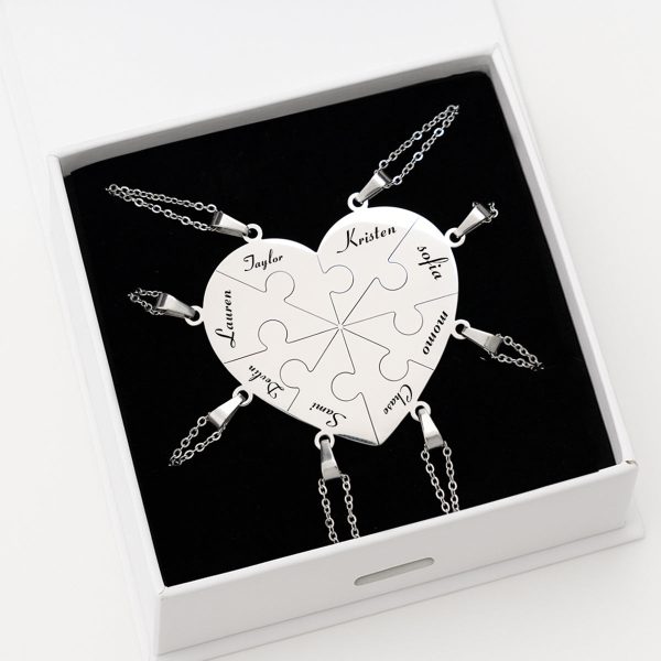Custom Puzzle Heart Necklace