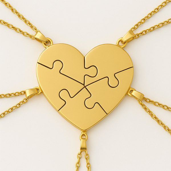 Custom Puzzle Heart Necklace