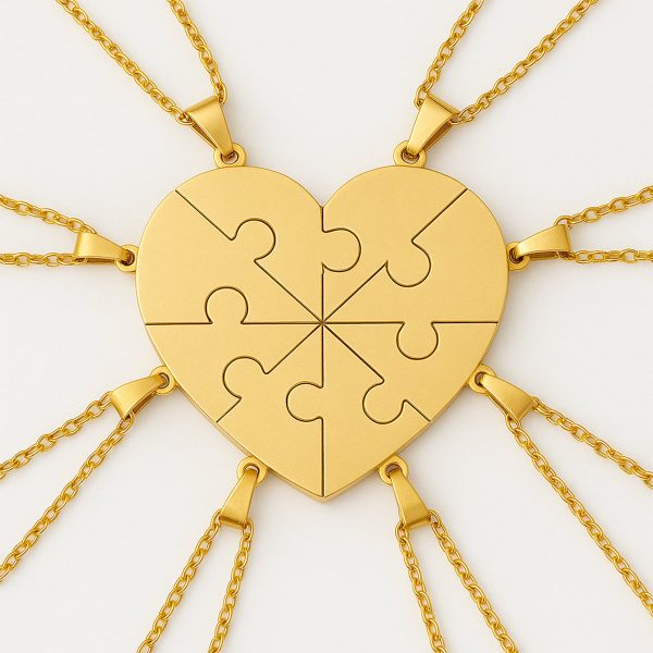 Custom Puzzle Heart Necklace